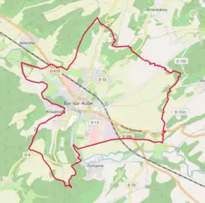 Poziția localității Bar-sur-Aube