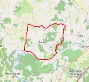 Poziția localității Baracé