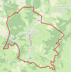 Poziția localității Barbazan-Dessus