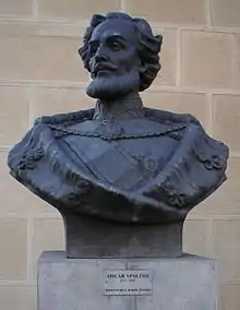 Bustul lui Barbu Dimitrie Știrbei sculptat de Oscar Späthe  Se află în curtea Palatului Regal din București, care adăpostește, în prezent, Muzeul Național de Artă al României