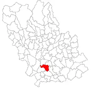 Amplasarea în cadrul județului