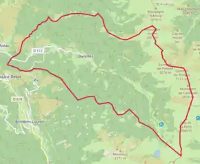 Poziția localității Bareilles