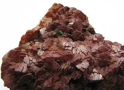 Baritină cu malachit