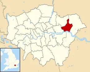 Poziția localității Barking and Dagenham