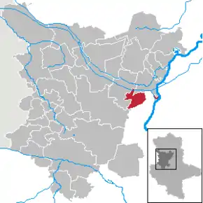 Poziția  Barleben pe harta districtului Börde