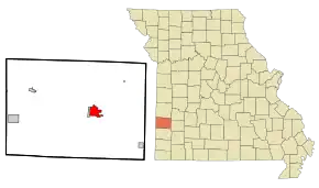 Poziția localității Lamar