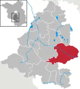 Poziția orașului Baruth/Mark pe harta districtului Teltow-Fläming
