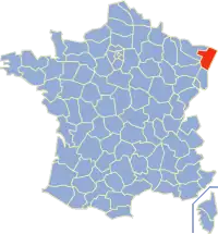 Poziția regiunii Bas-Rhin