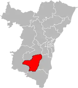 Poziția localității Cantonul Obernai