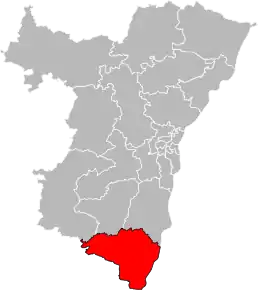 Poziția localității Cantonul Sélestat