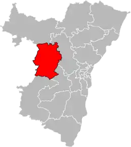 Poziția localității Cantonul Saverne