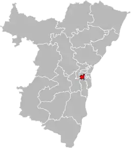 Poziția localității Cantonul Strasbourg-2