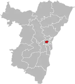 Poziția localității Cantonul Strasbourg-3