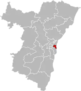 Poziția localității Cantonul Strasbourg-5
