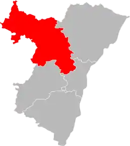 Arondismentul Saverne în cadrul departamentului Bas-Rhin