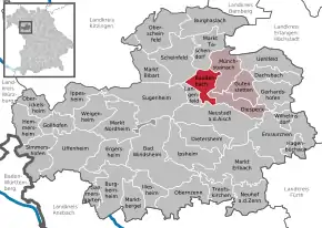 Poziția localității Baudenbach