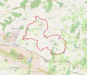 Poziția localității Baugy