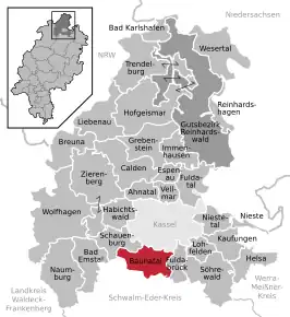 Poziția localității Baunatal