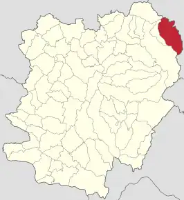 Localizare în cadrul județului