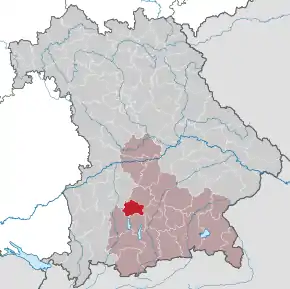 Poziția regiunii Districtul Fürstenfeldbruck
