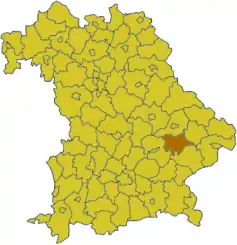 Poziția regiunii Districtul Dingolfing-Landau