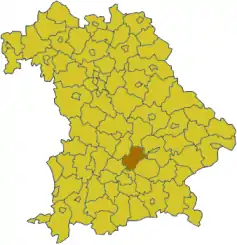 Poziția regiunii Districtul Freising