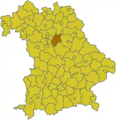Poziția regiunii Districtul Nürnberger Land