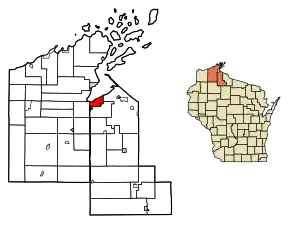 Poziția localității Ashland