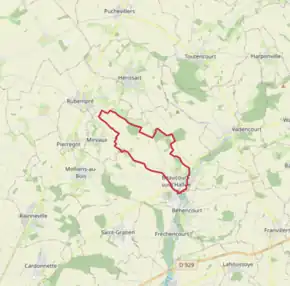 Poziția localității Beaucourt-sur-l'Hallue