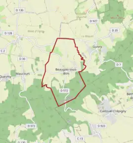 Poziția localității Beaugies-sous-Bois