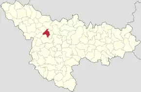 Amplasarea în cadrul județului