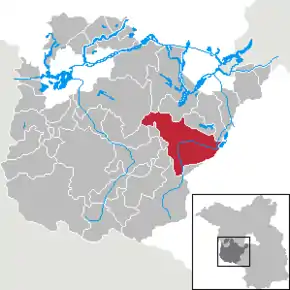 Poziția orașului Beelitz pe harta districtului Potsdam-Mittelmark