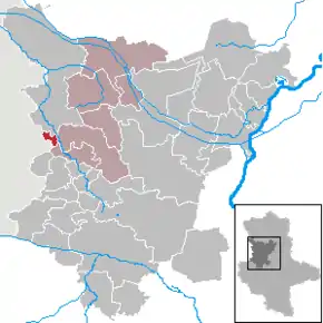 Poziția  Beendorf pe harta districtului Börde