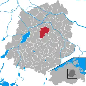 Poziția  Beggerow pe harta districtului Demmin