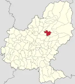 Localizare în cadrul județului