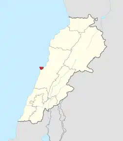 Poziția localității Guvernoratul Beirut