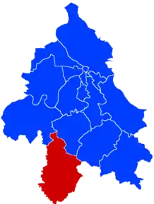 Poziția localității Lazarevac