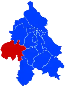 Poziția localității Obrenovac