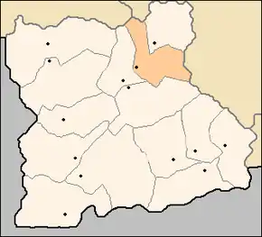 Poziția obștinii în cadrul regiunii Blagoevgrad