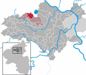 Poziția  Bell pe harta districtului Mayen-Koblenz