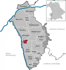 Poziția localității Bellenberg