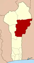 Poziția localității Borgou