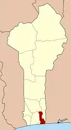 Poziția localității Ouémé