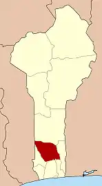 Poziția localității Zou