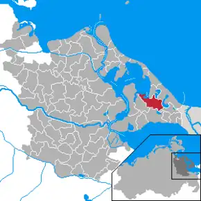 Poziția Benz pe harta districtului Ostvorpommern