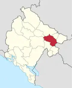 Poziția localității Berane