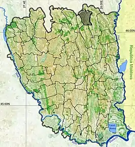 Poziția localității Berești