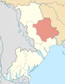 Poziția regiunii Raionul Berezivka