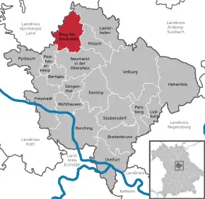 Poziția localității Berg b.Neumarkt i.d.OPf.