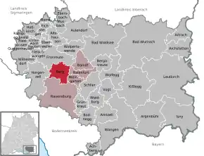 Poziția localității Berg